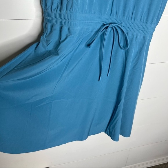 Athleta Blue Athletic Active Casual Dress Pockets Drawstring Waist - Picture 8 of 13